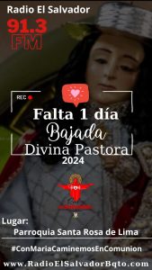 Falta 1 día para bajada de la imagen de la Divina Pastora Año 2024